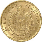 Napoléon III (1852-1870). 20 francs or ... 