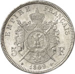 Napoléon III (1852-1870). 5 francs 1869, ... 