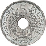 5 centimes 1923, Paris, piéfort, frappe ... 