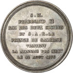 Naples, Ferdinand II (1830-1859). Médaille ... 