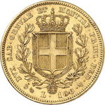 Charles Albert (1831-1849). 100 lire 1840, ... 