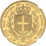 Charles Albert (1831-1849). 100 lire 1842, ... 
