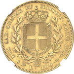 Charles Albert (1831-1849). 100 lire 1842, ... 
