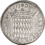 Honoré II (1604-1662). Écu 1653. 