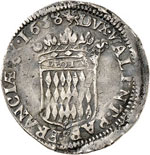 Honoré II (1604-1662). 1/12 d’écu 1658. 