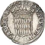 Honoré II (1604-1662). 1/12 d’écu 1660. 