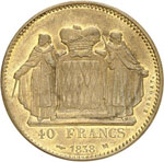 Honoré V (1819-1841). 40 francs, essai en ... 