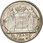 Honoré V (1819-1841). Quart de franc 1838, ... 