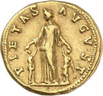 Matidia, nièce de Trajan (98-117). Aureus, ... 