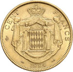 Charles III (1853-1889). 100 francs 1884. 
