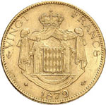 Charles III (1853-1889). 20 francs 1879. 