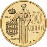 Rainier III (1949-2005). 50 centimes 1962, ... 