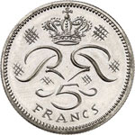 Rainier III (1949-2005). 5 francs 1970, ... 