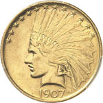10 dollars Indien 1907 ... 