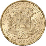 République (1830- ). 20 bolivares 1904. 