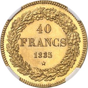 BELGIQUE Léopold Ier (1831-1865). 40 francs ... 