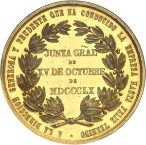 ESPAGNE Isabelle II (1833-1868). Médaille ... 