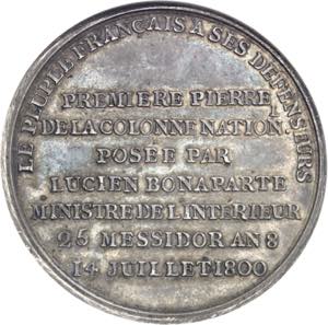 FRANCE Consulat (1799-1804). Médaille, pose ... 