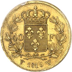 FRANCE Louis XVIII (1814-1824). 40 francs ... 