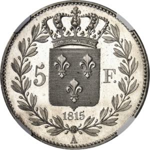 FRANCE Louis XVIII (1814-1824). Essai de 5 ... 