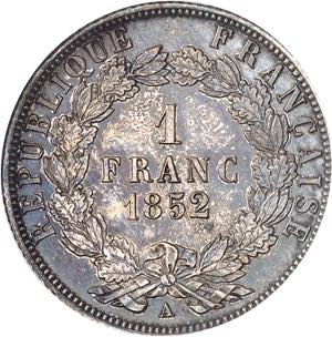 FRANCE IIe République (1848-1852). 1 franc ... 