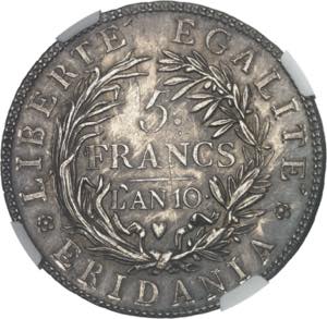 ITALIE Gaule subalpine (1800-1802). 5 francs ... 