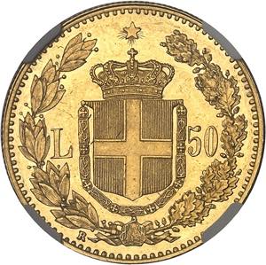 ITALIE Umberto I (1878-1900). 50 lire, ... 