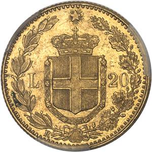 ITALIE Umberto I (1878-1900). 20 lire 1889, ... 