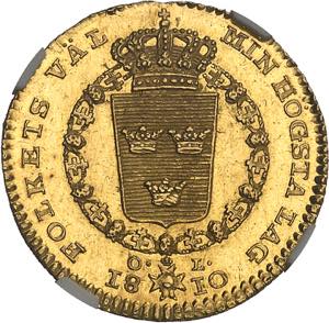 SUÈDE Charles XIII (1809-1818). Ducat 1810 ... 