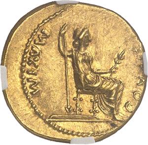 EMPIRE ROMAIN Tibère (14-37). Aureus 14, ... 