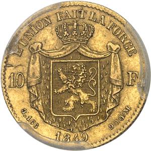 BELGIQUE Léopold Ier (1831-1865). 10 francs ... 