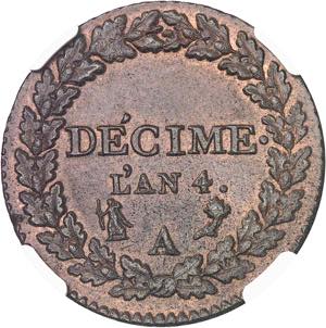FRANCE Directoire (1795-1799). Décime ... 