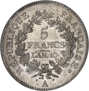 FRANCE - FRANCE Consulat (1799-1804). 5 ... 