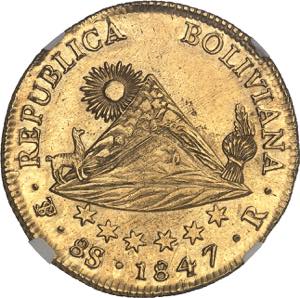 BOLIVIE - BOLIVIA République. 8 escudos ... 