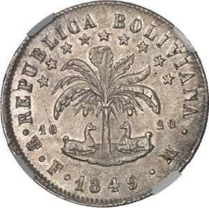 BOLIVIE - BOLIVIA République. 8 soles 1849 ... 