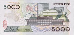 LUXEMBOURG - LUXEMBOURG 5000 francs petit ... 