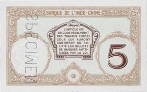 NOUVELLE-CALÉDONIE - NEW CALEDONIA 5 francs ... 