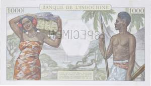 TAHITI - TAHITI 1000 francs SPECIMEN - ... 