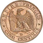 Napoléon III (1852-1870). 5 centimes 1855, ... 