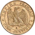 Napoléon III (1852-1870). 5 centimes 1856, ... 