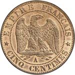 Napoléon III (1852-1870). 5 centimes 1857, ... 