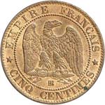 Napoléon III (1852-1870). 5 centimes 1861, ... 