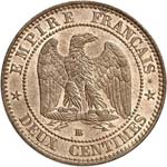 Napoléon III (1852-1870). 2 centimes 1855, ... 