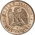 Napoléon III (1852-1870). 2 centimes 1856, ... 