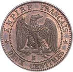 Napoléon III (1852-1870). 2 centimes 1861, ... 