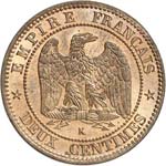 Napoléon III (1852-1870). 2 centimes 1862, ... 