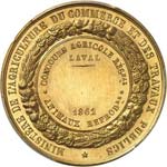 Napoléon III (1852-1870). Médaille en or ... 