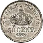 Napoléon IV (1856-1879). 50 centimes 1874, ... 