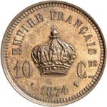Napoléon IV (1856-1879). 10 centimes 1874, ... 