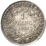 III° République (1870-1940). Franc 1887, ... 